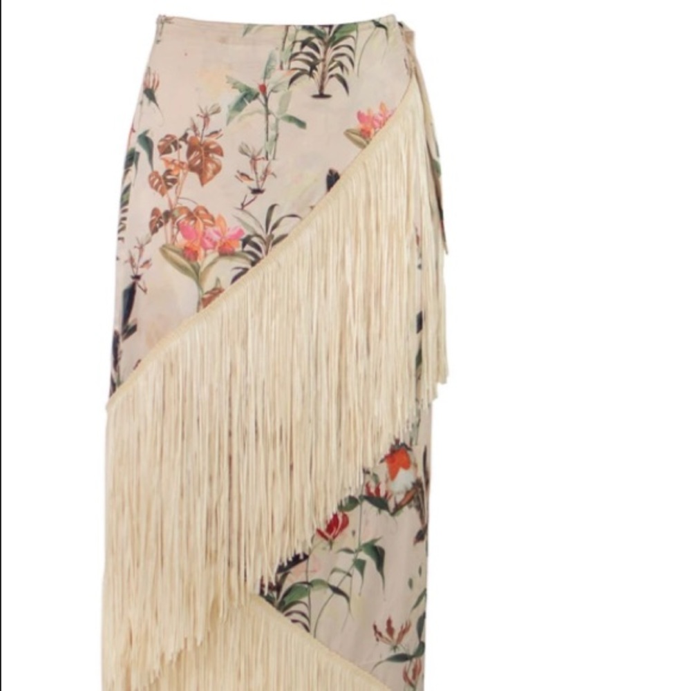 Wrapped floral skirt